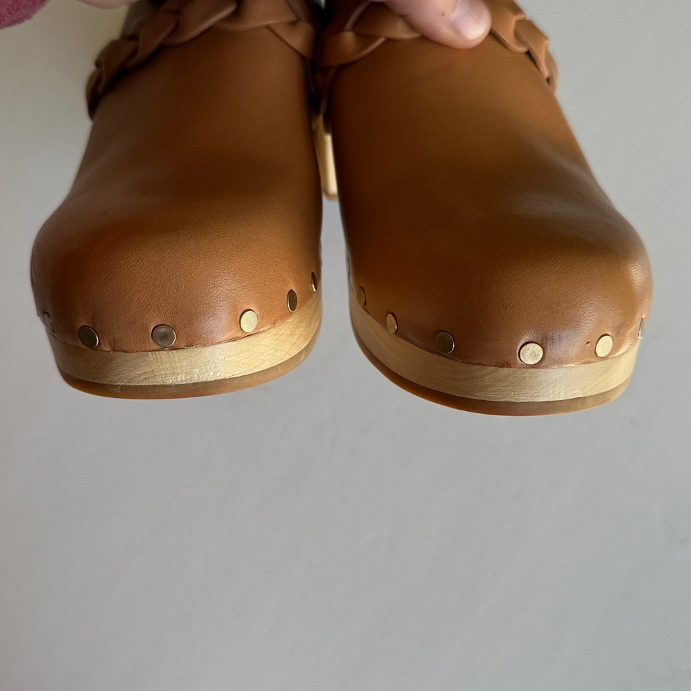 Loeffler Randall honey Lupa mid heel wood clogs women’s 10 - Picture 5 of 8